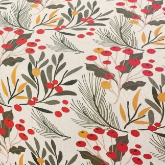 Nappe enduite antitache Mauré Merry Christmas 200 x 140 cm
