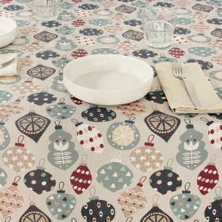 Nappe enduite antitache Mauré Merry Christmas 300 x 140 cm