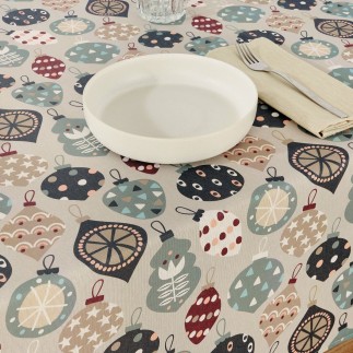 Nappe enduite antitache Mauré Merry Christmas 300 x 140 cm