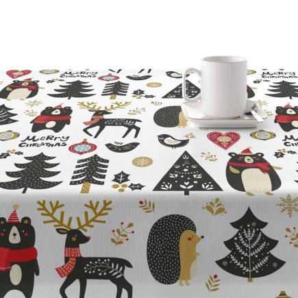 Nappe enduite antitache Mauré Merry Christmas 100 x 140 cm