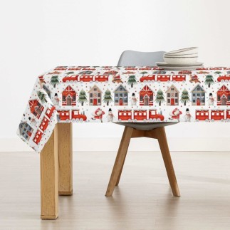 Nappe enduite antitache Mauré Merry Christmas 140 x 140 cm