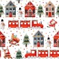 Nappe enduite antitache Mauré Merry Christmas 140 x 140 cm