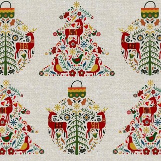Nappe enduite antitache Mauré Merry Christmas 100 x 140 cm