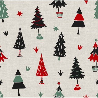 Nappe enduite antitache Mauré Merry Christmas 140 x 140 cm