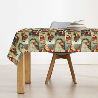 Nappe enduite antitache Mauré Vintage Christmas 100 x 140 cm