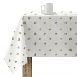 Nappe enduite antitache Mauré Snowflakes Gold 100 x 140 cm