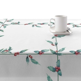 Nappe enduite antitache Mauré White Christmas 100 x 200 cm