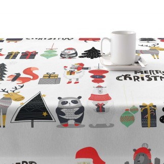 Nappe enduite antitache Mauré Noel 180 x 180 cm