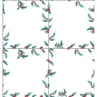 Nappe enduite antitache Mauré White Christmas 100 x 250 cm