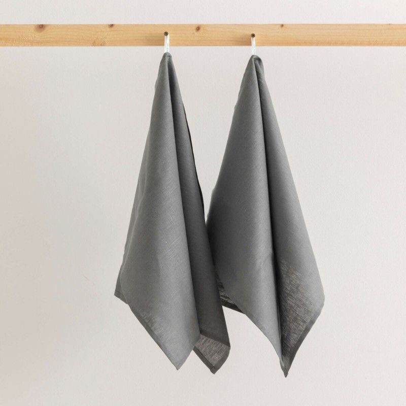 Tissu de cuisine Mauré Anthracite 45 x 70 cm 2 Unités