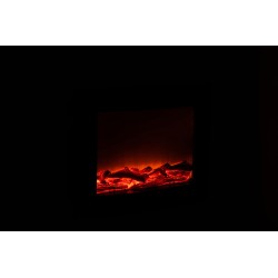 Cheminée décorative à led en plastique noir 40x17x41cm
