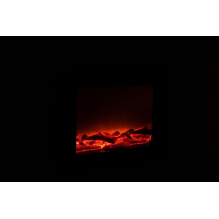 Cheminée décorative à led en plastique noir 40x17x41cm