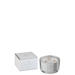 Vela perfumada excellent esencia algodón de azúcar plata-40 horas Alt. 9 cm