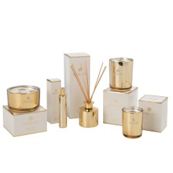 Parfum d’intérieur en verre or 3x3x16 cm