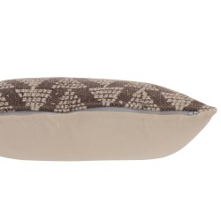 Coussin carré avec losanges en coton noir et blanc 45x45cm - Coussin d'extérieur