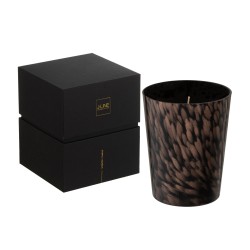 Vela perfumada noa sándalo negro/oro-68h Alt. 16 cm