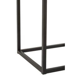 Set de 2 tables gigognes en métal noir 39x39x46 cm