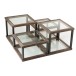 Set De 4 Table De Salon Bois/Verre Marron Set De 4 Table De Salon Bois/Verre Marron
