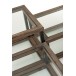 Set De 4 Table De Salon Bois/Verre Marron Set De 4 Table De Salon Bois/Verre Marron