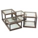 Set De 4 Table De Salon Bois/Verre Marron Set De 4 Table De Salon Bois/Verre Marron