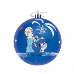 Boule de Noël Frozen Memories 6 Unités Bleu Blanc Plastique (Ø 8 cm)