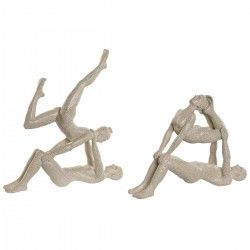 Figurine Décorative Home ESPRIT Blanc Yoga 29 x 8 x 30 cm (2 Unités)