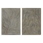 Decoración de Pared Home ESPRIT Dorado Moderno 67,5 x 2,5 x 97 cm (2 Unidades)