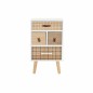 Mesita de Noche DKD Home Decor Natural Blanco Caucho Granate Madera de Paulonia 40 x 30 x 48 cm
