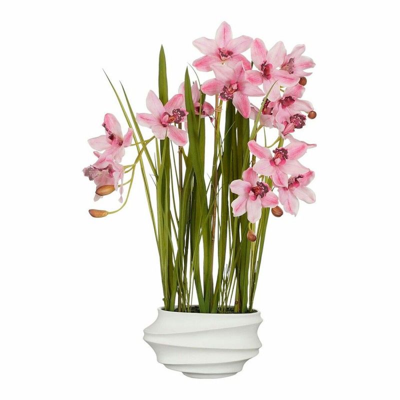 Planta Decorativa Mica Decorations Cymbidium Poliéster Orquídea 81 x 49 x 40 cm Artificial