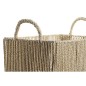 Set de basket DKD Home Decor Métal Fibre naturelle (40 x 30 x 25 cm)