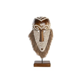 Figura Decorativa DKD Home Decor Natural Máscara Fibra (30 x 10,5 x 53 cm)