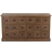 Commode 18 tiroirs en bois marron 160x49.5x85 cm Commode 18 tiroirs en bois marron 160x49.5x85 cm