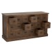 Commode 18 tiroirs en bois marron 160x49.5x85 cm Commode 18 tiroirs en bois marron 160x49.5x85 cm
