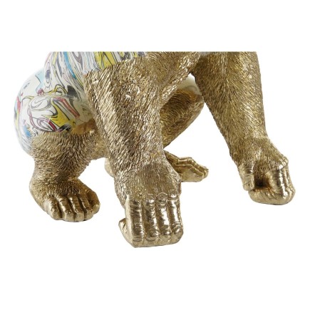 Figura Decorativa DKD Home Decor 28,5 x 26,5 x 41 cm Dorado Multicolor Gorila