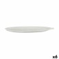 Plateau Décoration Feuille d'une plante Blanc 49 x 2,7 x 17,3 cm (6 Unités)