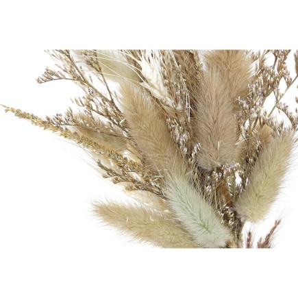 Fleur décorative DKD Home Decor Beige Marron Fleurs Bois MDF (16 x 6 x 21 cm) (2 Unités)