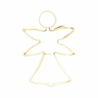Adorno Navideño Amarillo Metal Plástico Ángel 52 x 1,5 x 72 cm