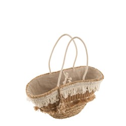 Sac de plage en bois naturel 48x30x45 cm