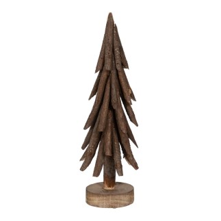 Albero di Natale Marrone in legno di paulownia 21 x 21 x 60 cm