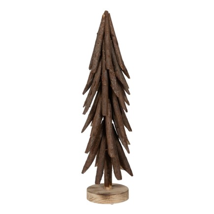 Albero di Natale Marrone in legno di paulownia 27 x 27 x 88 cm