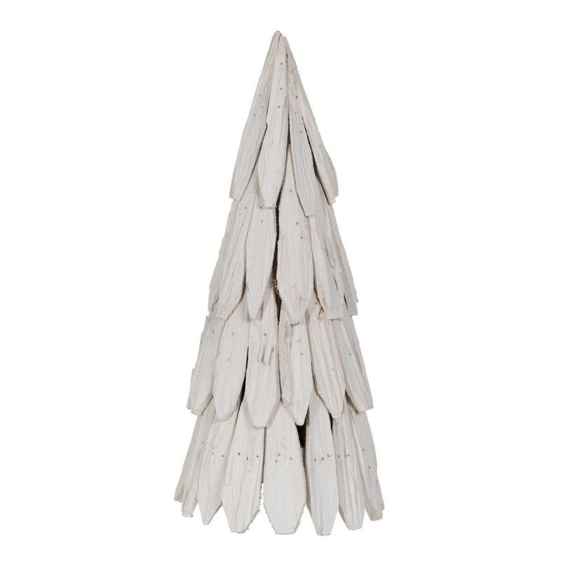 Albero di Natale Bianco in legno di paulownia 28 x 28 x 62 cm