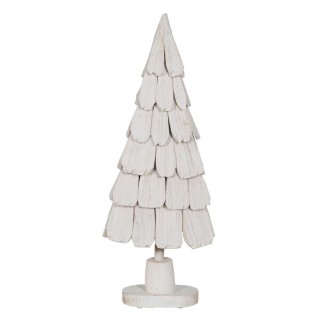 Sapin de Noël Blanc Bois de paulownia 38 x 20 x 100 cm