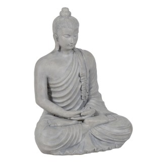 Escultura Gris Resina 46,3 x 34,5 x 61,5 cm Buda