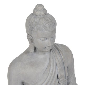 Sculpture Buda Gris 46,3 x 34,5 x 61,5 cm