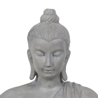 Sculpture Buda Gris 46,3 x 34,5 x 61,5 cm