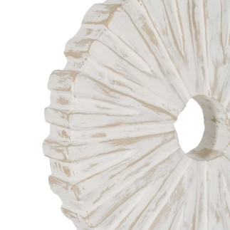 Sculpture Blanc Beige Bague 25,5 x 9,5 x 37 cm