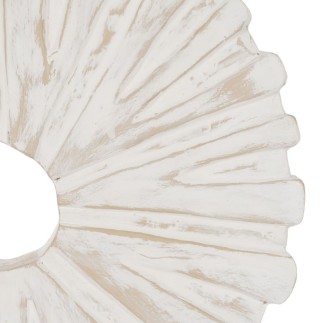 Sculpture Blanc Beige Bague 25,5 x 9,5 x 37 cm