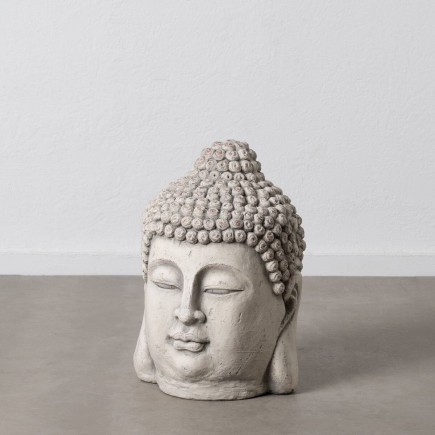 Sculpture Buda Gris Ethnique 45,5 x 45,5 x 64 cm