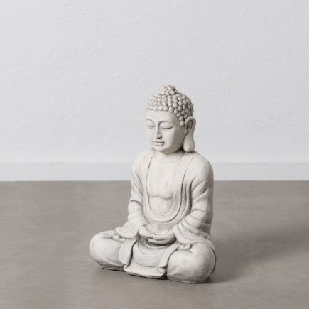 Sculpture Buda Gris Ethnique 44 x 27 x 58 cm