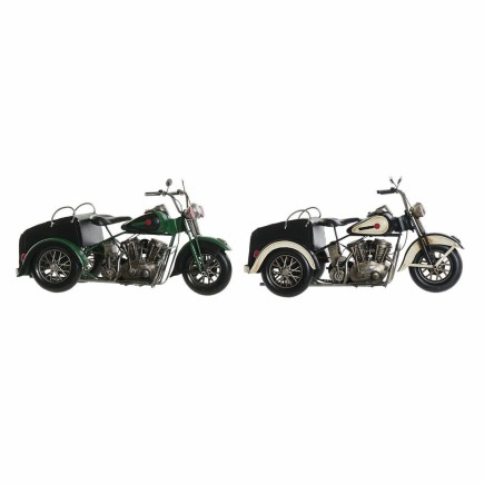 Figura Decorativa DKD Home Decor Negro Verde Moto Vintage 16 x 37 x 19 cm (2 Unidades) (1 unidad)